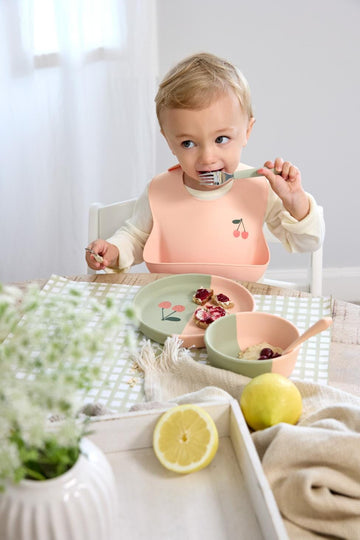 Siliconen slabbetje - Happy Fruits Cherry